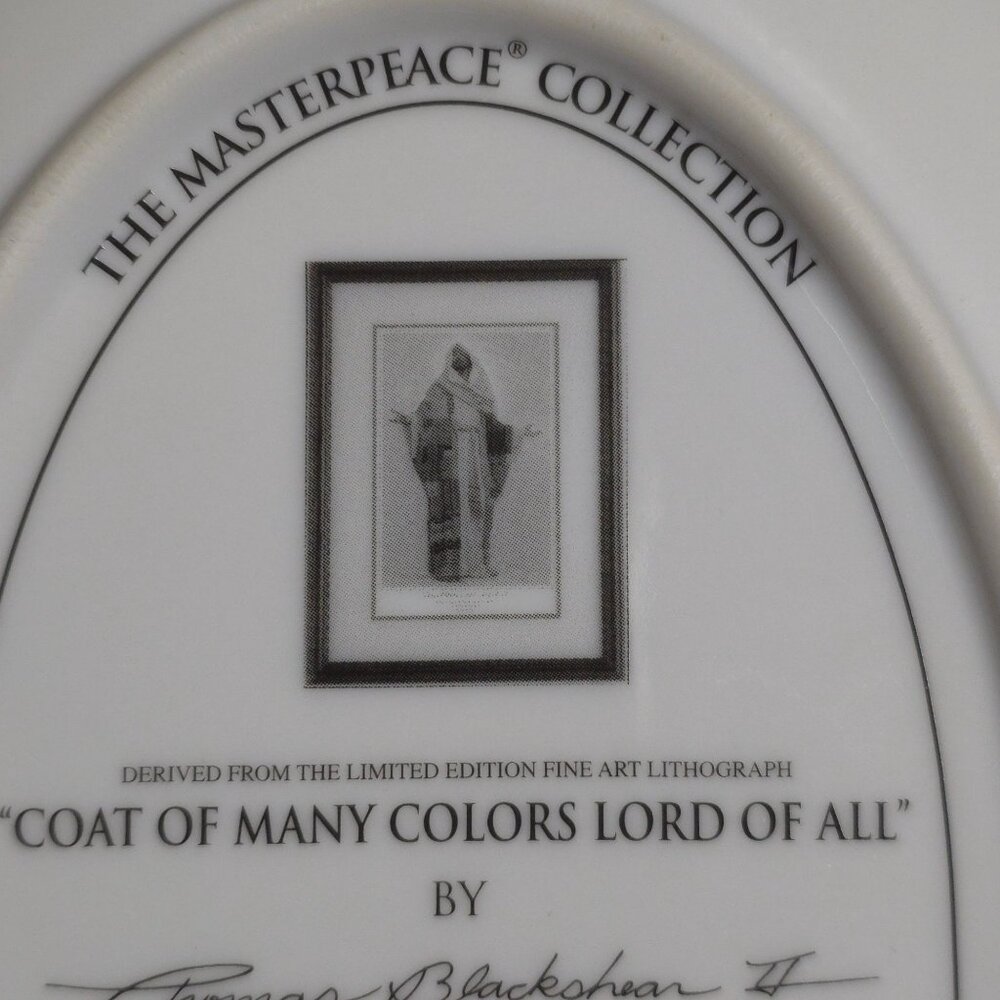 Thomas Blackshear II Coat Of Many Colors Lord Of All Collector Plate #1776 - Picture 6 of 9